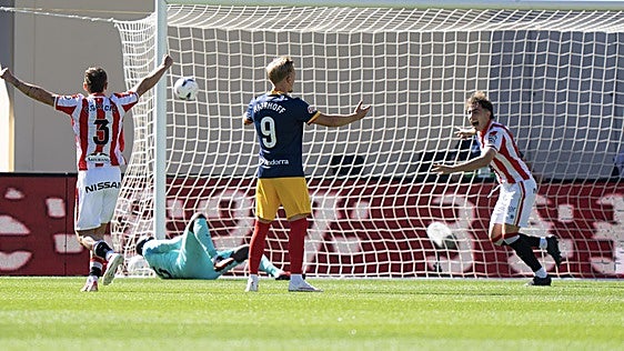 Final del partido: Andorra 1-3 Sporting de Gijón