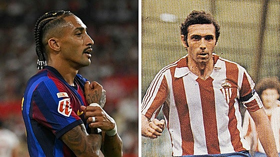 Raphinha iguala el mejor arranque goleador de Quini en el Sporting de Gijón