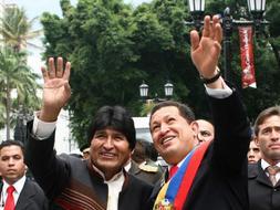Chavez, con el presidente boliviano Evo Morales. /EFE