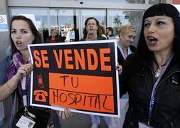 Protestas contra la privatización en Madrid. / Archivo