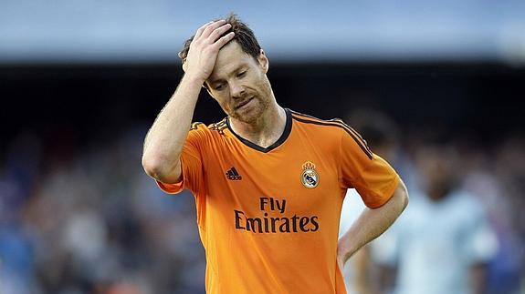 Xabi Alonso, tras la derrota ante el Celta. 