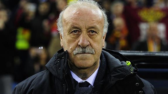 Vicente del Bosque, durante un partido. 