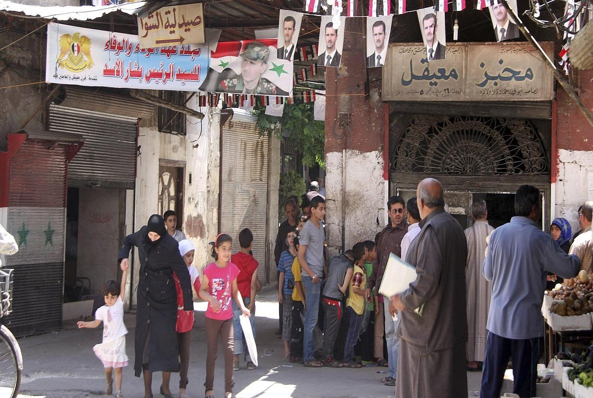 Una calle de Damasco. 