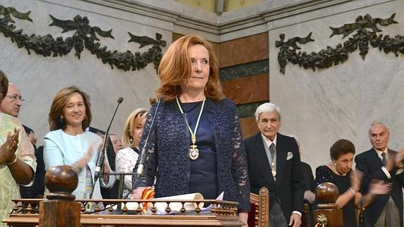 Aurora Egido, durante su discurso 