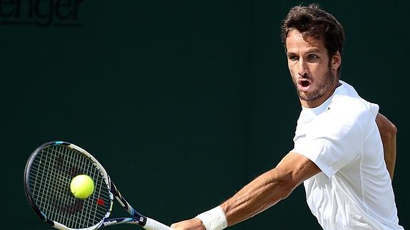 Feliciano, durante su partido ante Sugita. 