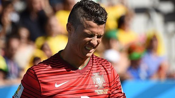 Cristiano, durante el partido. 