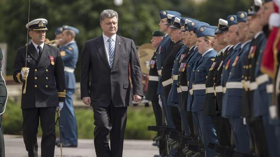 Poroshenko, durante su visita a Canadá. 