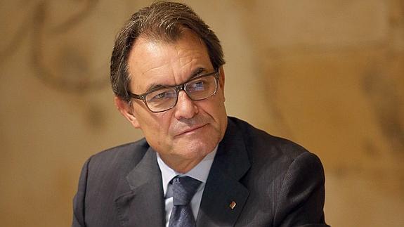 El president de la Generalitat, Artur Mas, durante la reunión semanal del Gobierno catalán.