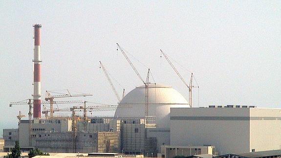 Vista del primer reactor nuclear de Irán. 