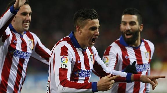 Giménez celebra su gol. 