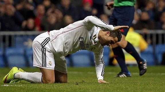 Cristiano protesta durante un partido. 