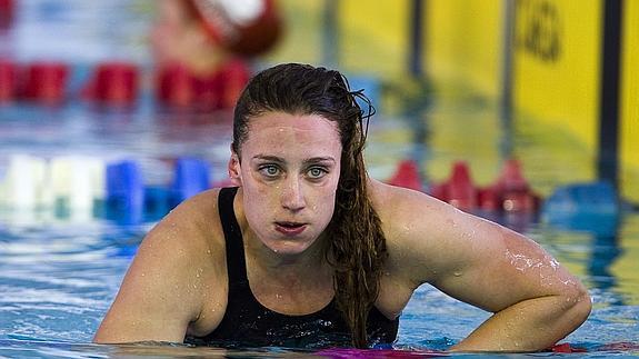 Mireia Belmonte, tras una competición. 