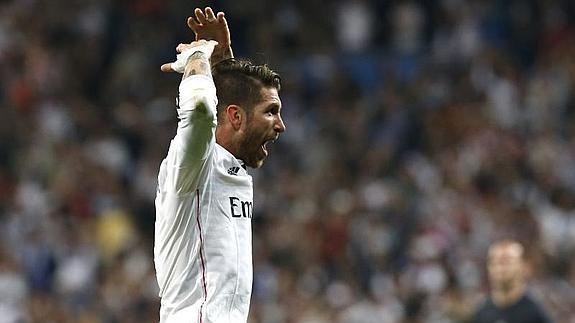 Sergio Ramos celebra la clasificación. 