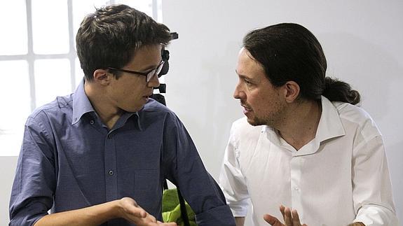 Íñigo Errejón y Pablo Iglesias. 