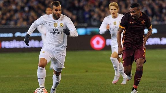 Jesé, en el partido frente a la Roma. 