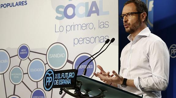 El vicesecretario general del PP, Javier Maroto. 