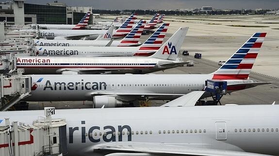 Aviones de American Airlines. 