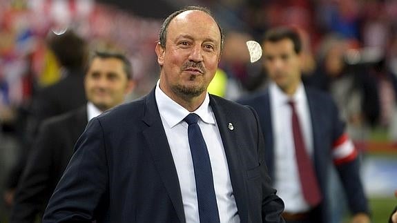 Rafael Benítez, antes de un partido. 