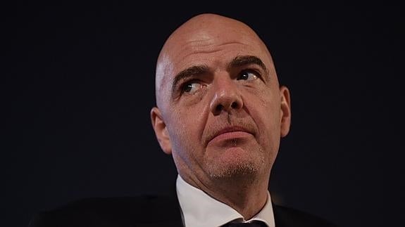 Infantino, en un acto. 