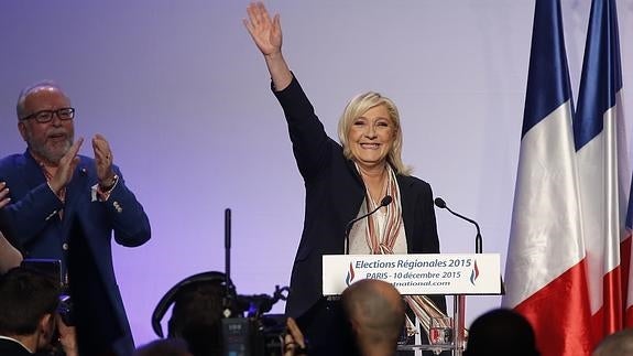 La líder del partido ultraderechista francés Frente Nacional (FN), Marine Le Pen.