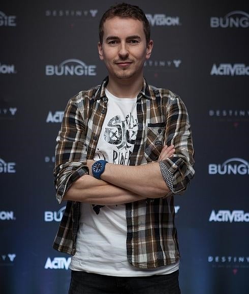 Jorge Lorenzo, en la presentación de un videojuego. 