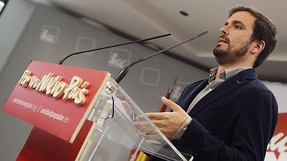 El candidato de IU-Unidad Popular a la presidencia del Gobierno, Alberto Garzón. 