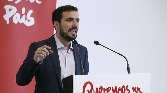 El candidato de IU a la Presidencia del Gobierno, Alberto Garzón.