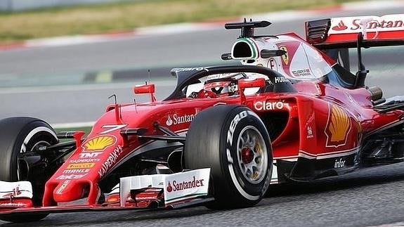 Kimi Räikkönen, con el sistema 'halo'. 