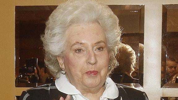 La infanta Pilar de Borbón. 