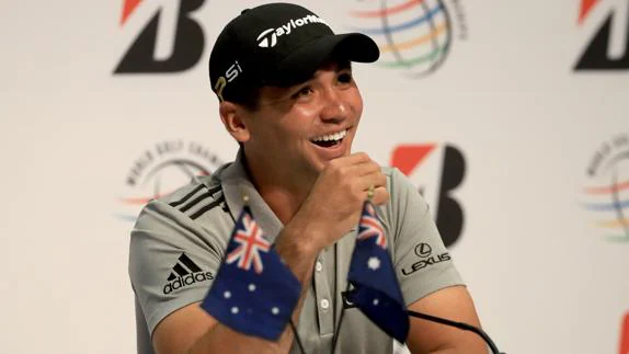 Jason Day, en plena rueda de prensa. 