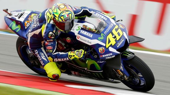 Valentino Rossi, durante el Gran Premio de Holanda. 