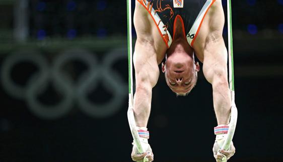 Van Gelder, durante la competición. 