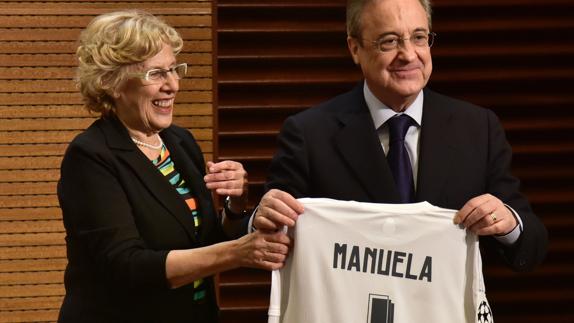 Manuela Carmena y Florentino Pérez.