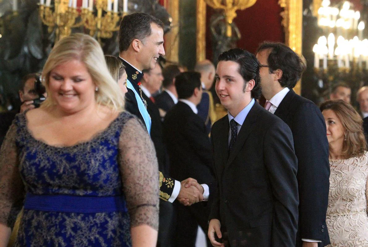 Francisco Nicolás, durante la recepción con motivo de la proclamación de Felipe VI. 