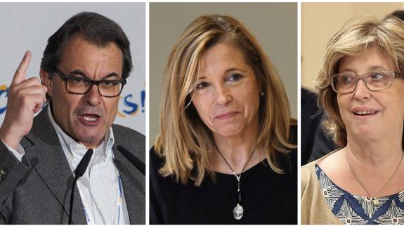 Artur Mas, Joana Ortega e Irene Rigau. 