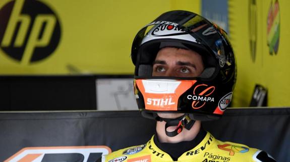 Rins, durante la carrera de Motegi. 