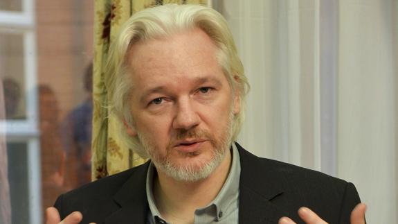 Julian Assange en la Embajada de Ecuador en Londres