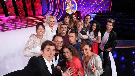 Los participantes en 'Tu cara me suena'.