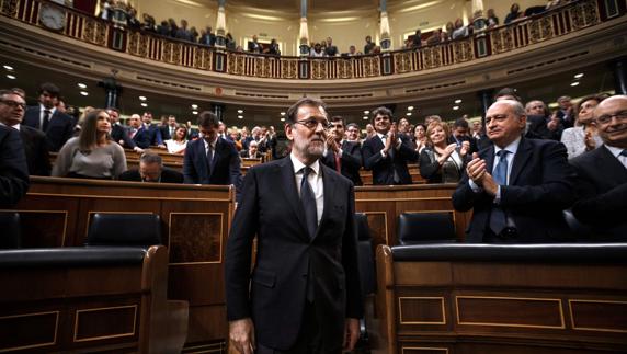 Mariano Rajoy, tras ser investido presidente.