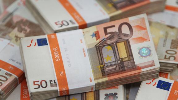 Billetes de euro. 