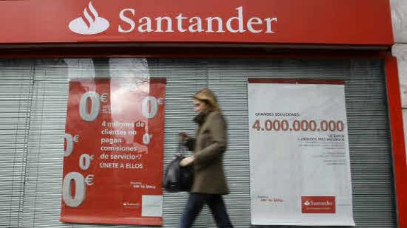 Una sucursal del Banco Santander.