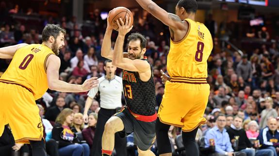 José Manuel Calderón, durante el choque ante los Cavaliers. 