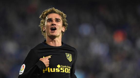 Griezmann, tras marcar. 