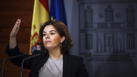 La vicepresidenta del Gobierno, Soraya Sáenz de Santamaría.