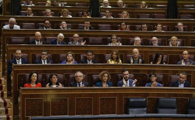 Bancada socialista en el Congreso.