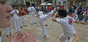 NOSEPARA. La capoeira fue una de las actividades organizadas por el colectivo en la plaza del Sol. / M. R.