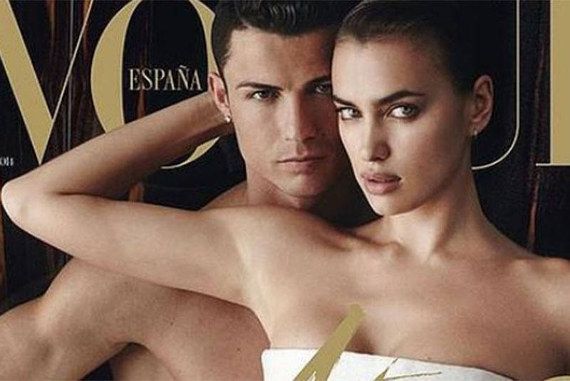 Cristiano Ronaldo e Irina Shayk posan en la portada de Vogue.