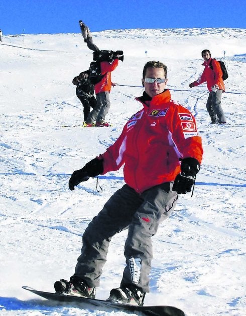 Schumacher, durante una concentración de Ferrari. 