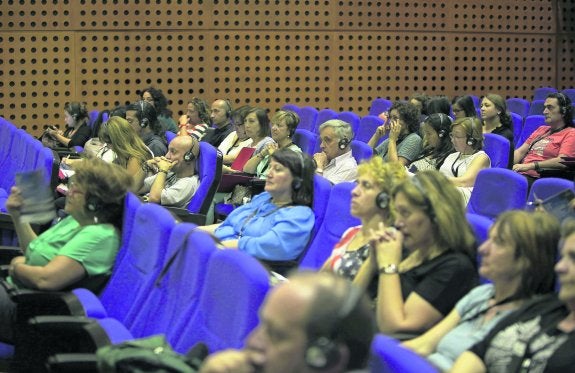 Asistentes a las última jornada del congreso de Salud Mental en Avilés. 