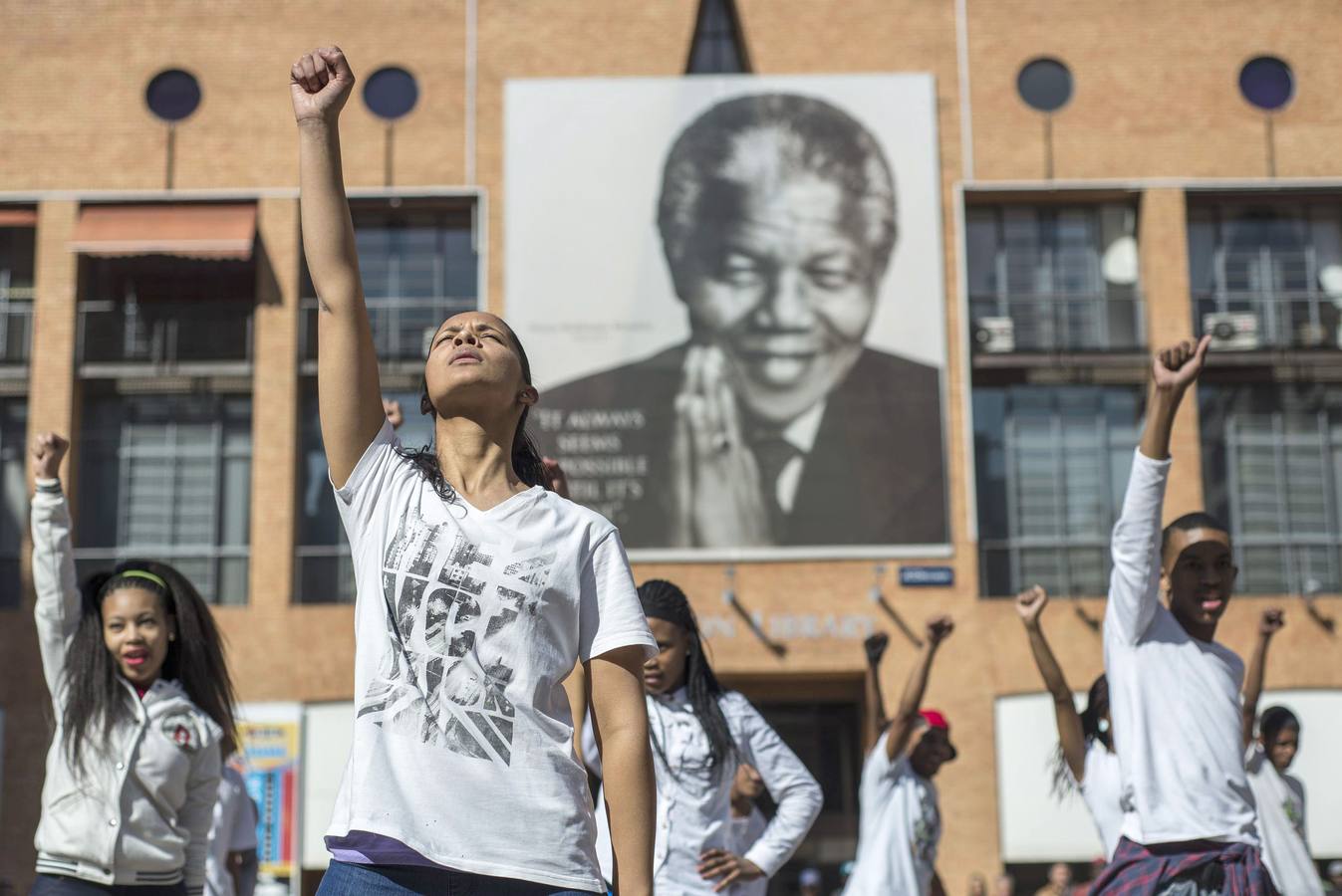 Homenaje a Nelson Mandela en Johannesburgo